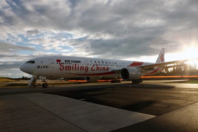 China's "Smiling China", a B777-300ER, made its maiden flight Beijing-New York on March 31, 2013.